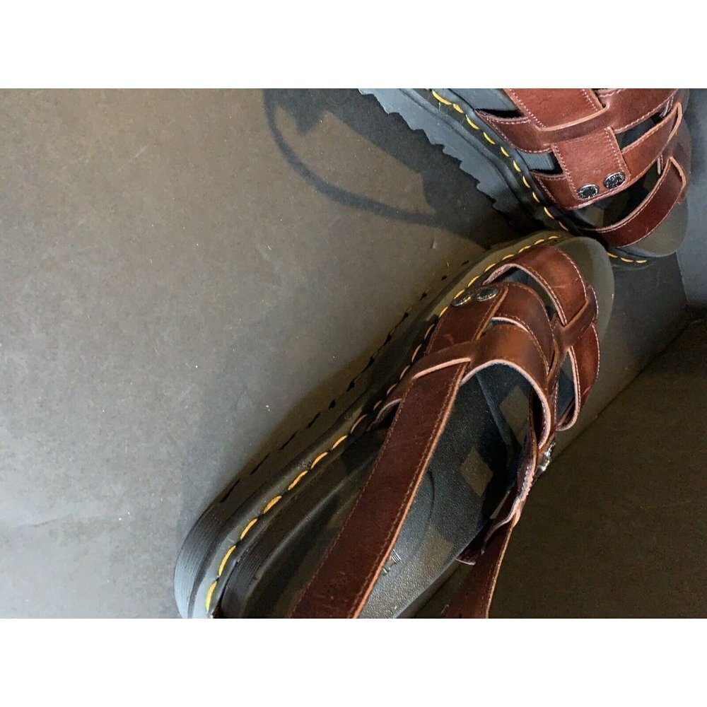 Doc Dr. Martens Terry Platform Brown Charro Sandals Unisex M 13 EU 47 NWT - Picture 5 of 12